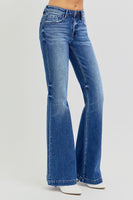 RISEN Full Size Low Rise Flare Jeans with Pockets 1-3XL