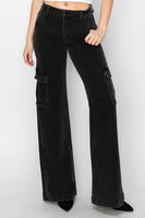 Risen Full Size High Rise Wide Leg Cargo Jeans 0-3XL