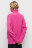 Basic Bae Turtleneck Dropped Shoulder Long Sleeve Sweater One Size