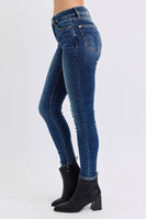 Judy Blue Full Size Run Mid-Rise Waist Skinny Jeans with Thermal Lining Size 0-24