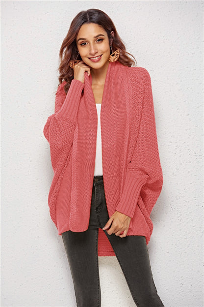 Open Front Batwing Sleeve Cardigan One Size