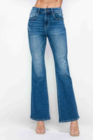 bytos Full Size High Rise Bootcut Jeans with Pockets Sizes 1-3XL