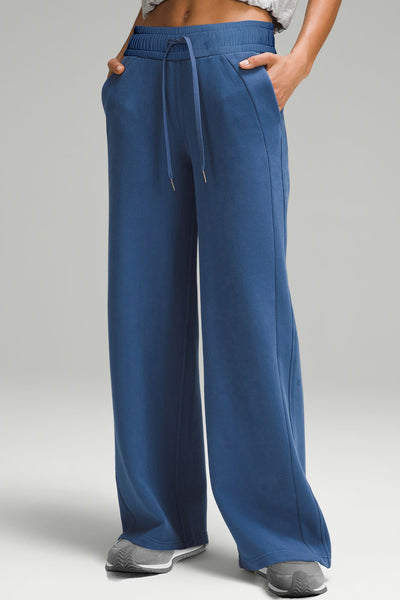 Drawstring Wide Leg Active Pants S-2XL