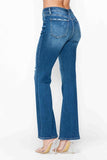 bytos Full Size High Rise Bootcut Jeans with Pockets Sizes 1-3XL