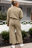 US Double Take Long Sleeve Top and Drawstring Pants Set S-3XL