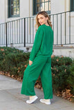 US Double Take Long Sleeve Top and Drawstring Pants Set S-3XL