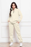 Half Zip Long Sleeve Sweatshirt and Pants Set S-2XL