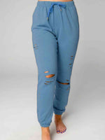 Distressed Sweatshirt and Joggers Set S-XL